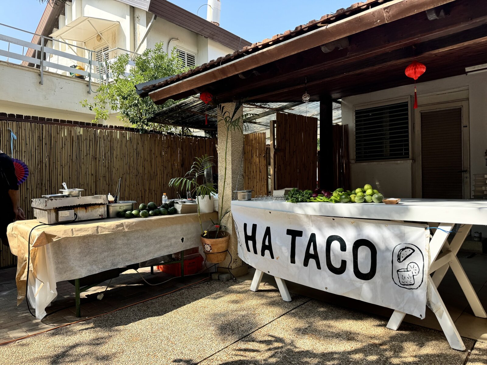 Private backyard event with a HA TACO station